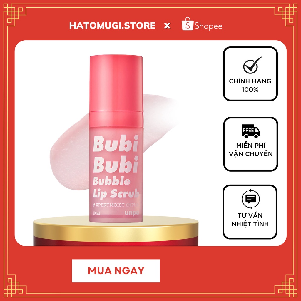 Tẩy tế bào chết môi dạng sủi bọt By Unpa Bubi Bubi Lip