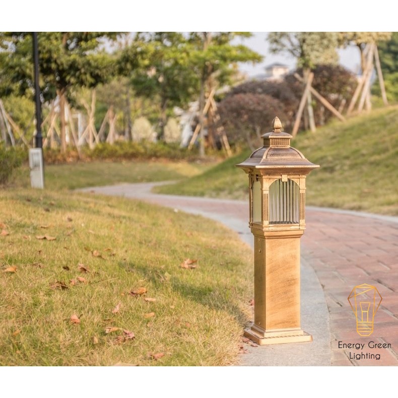 Đèn Cột Trang Trí Sân Vườn Cổ Điển Energy Green Lighting DSV-1172 Chống Nước - Chiều Cao 62cm - Cắm Điện 220V - Kèm Bóng