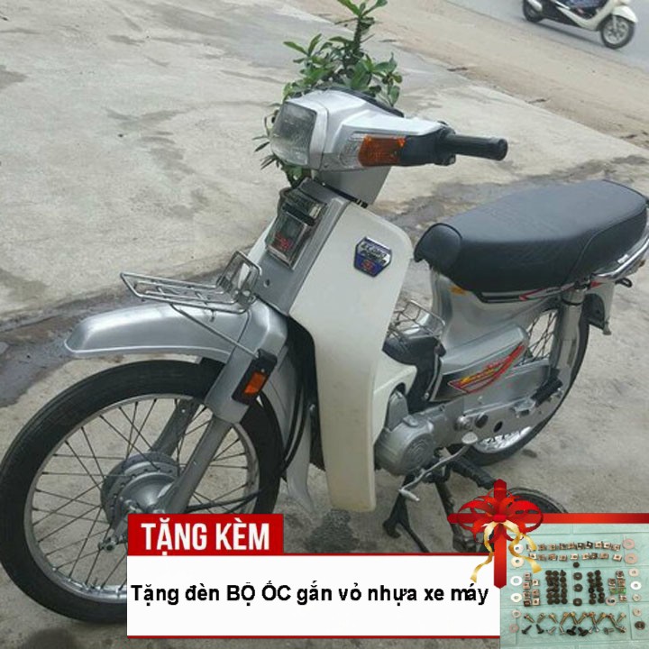 Dàn áo xe Honda-Dream II nhựa ABS nguyên sinh cao cấp màu BẠC, tặng kèm bộ ốc theo xe