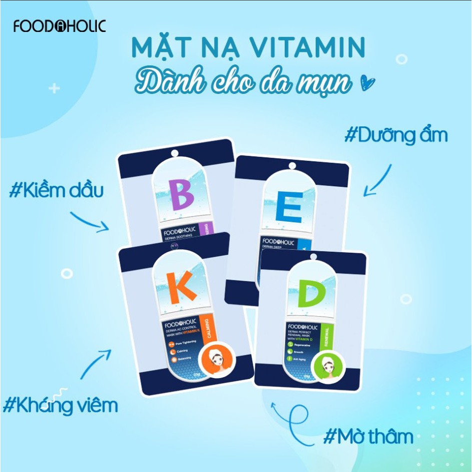 Combo 3 miếng mặt nạ foodaholic (ngẫu nhiên)