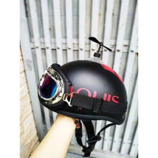 [Freeship] COMBO mũ nửa đầu 1/2 iron man+ KÍNH PHI CÔNG+CHONG CHÓNG Đen