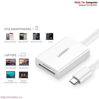 Đầu đọc thẻ USB Type-C cho thẻ nhớ TF/SD Ugreen 40864