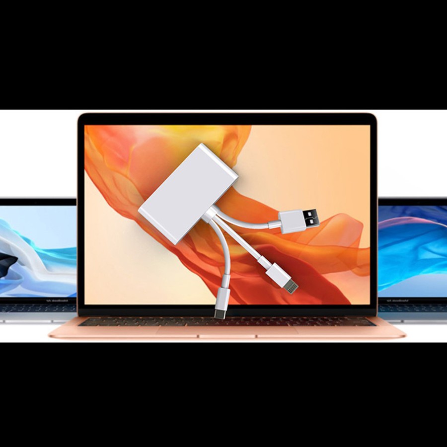 Đầu đọc thẻ nhớ SD OTG kiêm đầu chuyển đổi usb cho iphone type c đa năng