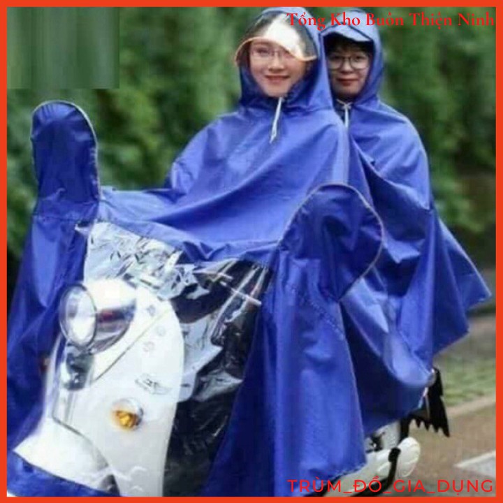 Áo mưa phản quang có kính che mặt 2 đầu đi mưa có tai trùm gương thời trang tiện lợi - Hàng Loại 1