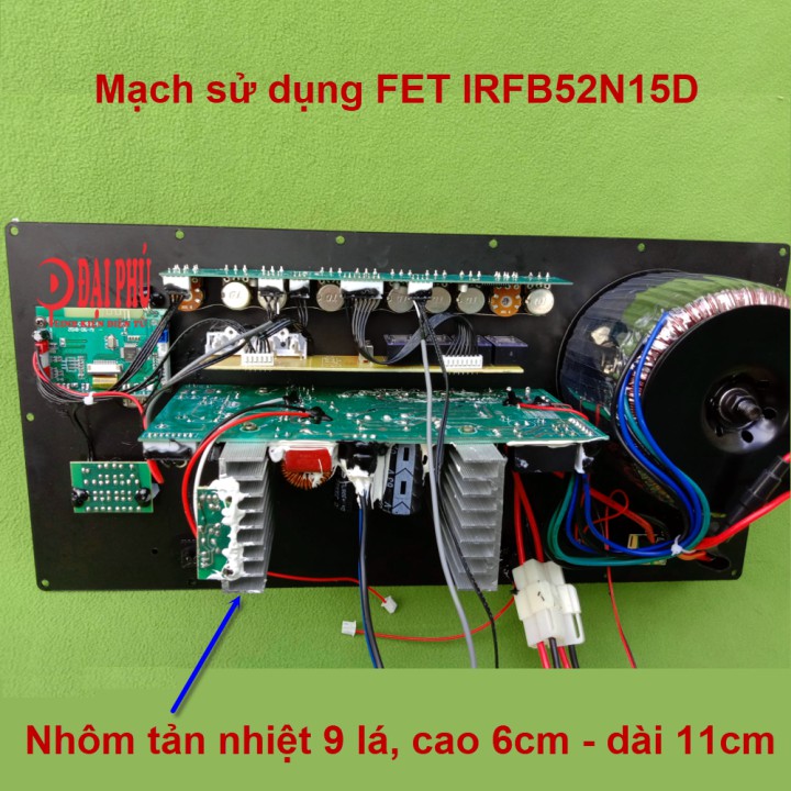 Mạch loa kéo công suất lớn 400W 8ôm – 600W 4 ôm chạy FET IRFB52N15D chuyên dòng loa 5 tấc đôi hoặc 6 tấc – New Ver