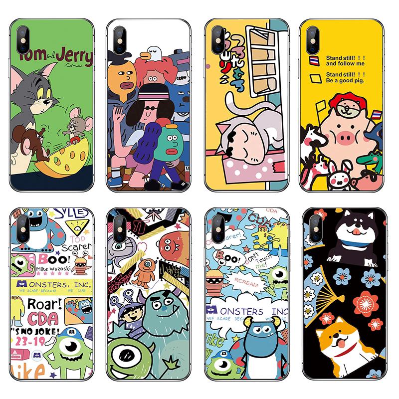 Ốp Lưng TPU Mềm In Hình Quái Vật Dễ Thương Cho iPhone X 8 7 6 6S Plus 5 5S SE