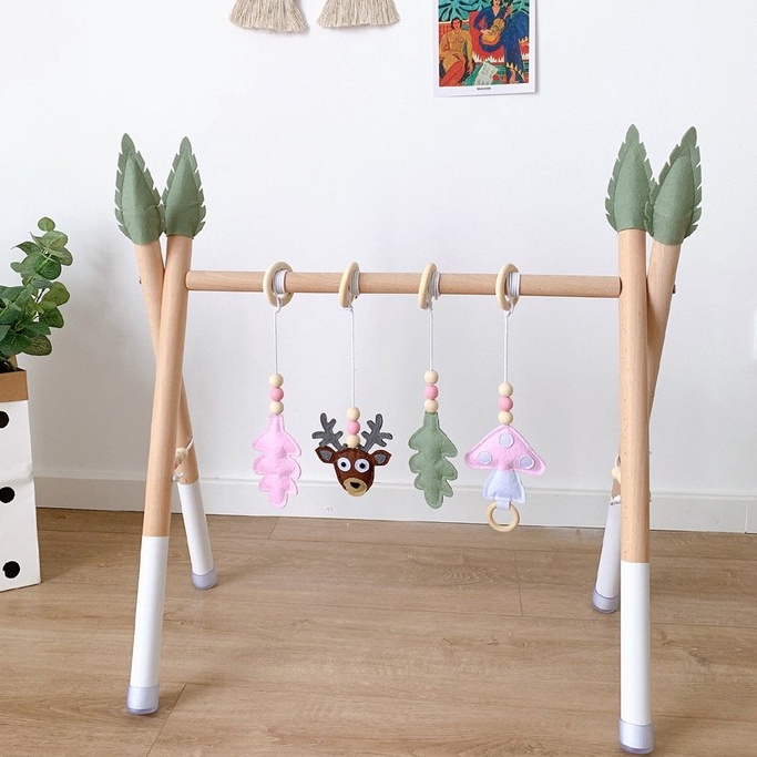 Kệ chữ A cao cấp gỗ thông tự nhiên an toàn cho bé trẻ sơ sinh
