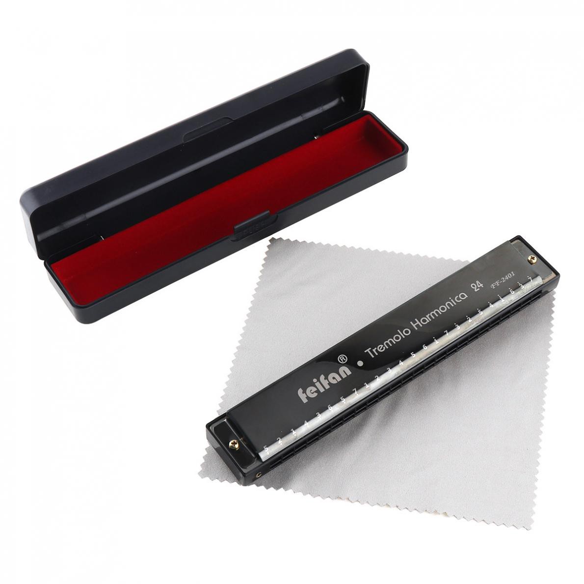 Kèn Harmonica 8k Titanium Tremolo 24 Lỗ