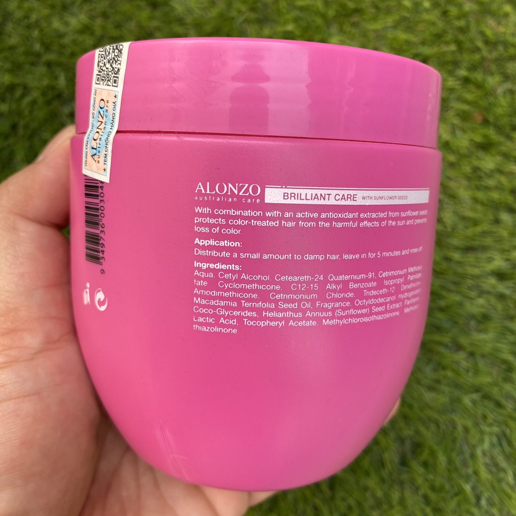 Kem hấp chăm sóc tóc nhuộm Alonzo Brilliant Care Mask 500ml