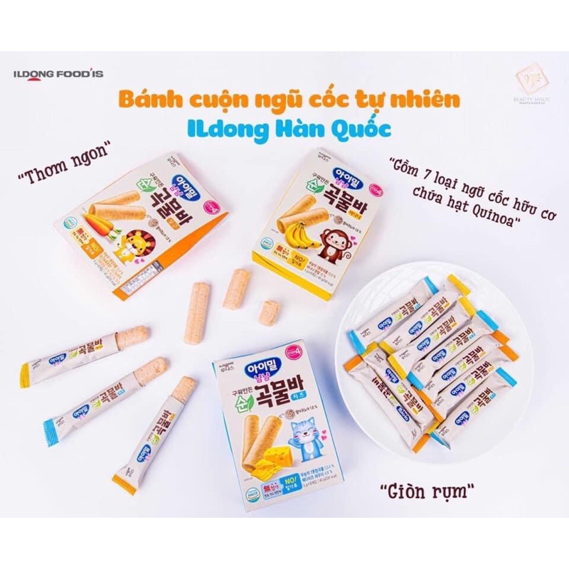 Bánh ống ngũ cốc nhân kem ildong Hàn Quốc cho bé từ 9tháng - Bituti Shop