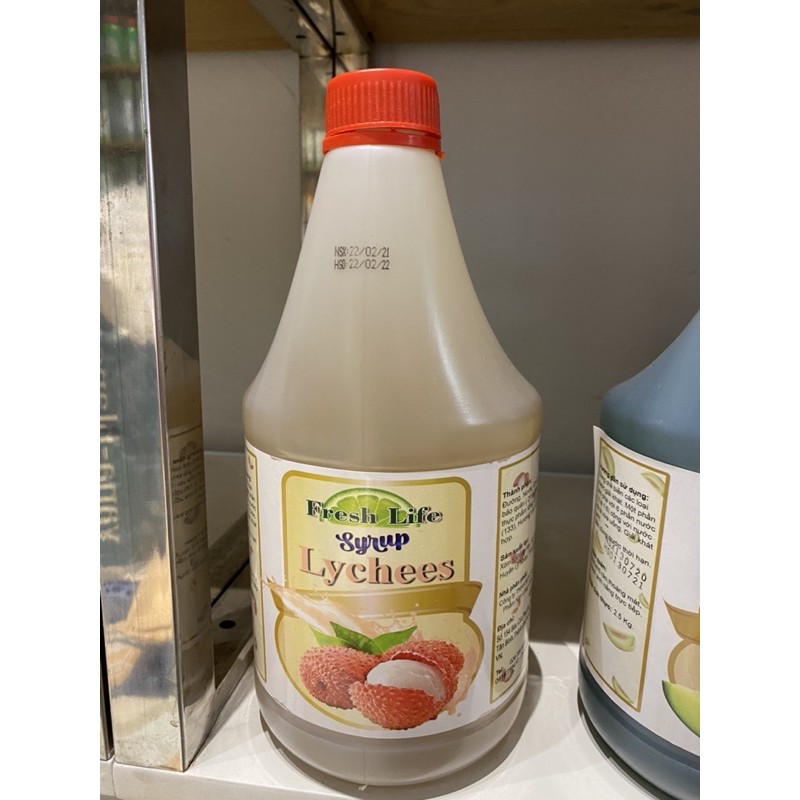 Siro Trái Cây Fresh Life loại bình 2,5Kg (Táo,Đào,Bạc Hà,Vải,Dưa Gang) | BigBuy360 - bigbuy360.vn