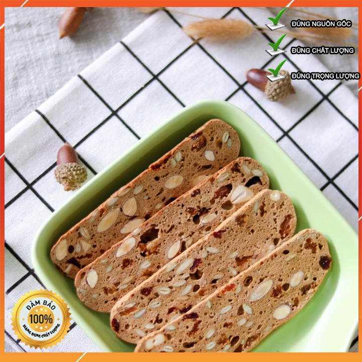 Bánh BISCOTTI Healthy 100%, dành cho người giảm cân, ăn kiêng, thay thế bữa ăn vặt, ăn phụ, ít Calories, giàu Protein.