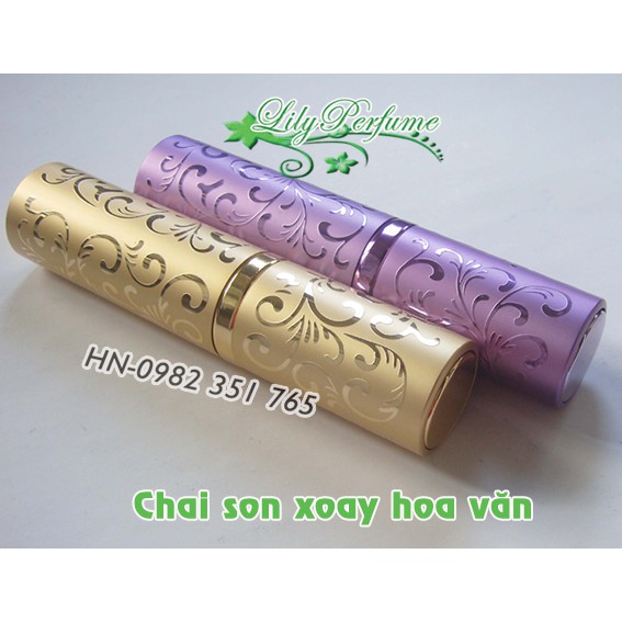 Lọ chiết nước hoa xoay có hoa văn 15ml cao cấp Vỏ chiết Ống chiết Chai chiết nước hoa