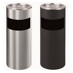 Thùng rác inox A35-A (có gạt tàn thuốc lá)