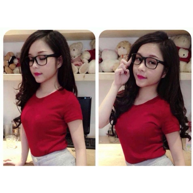 ÁO THUN TRƠN CỔ TRÒN + TIM