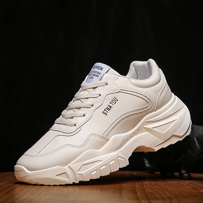 Giày thể thao màu trắng nam 2022 mới phiên bản Hàn Quốc của xu hướng hoang dã tăng cường dày đáy PV-977