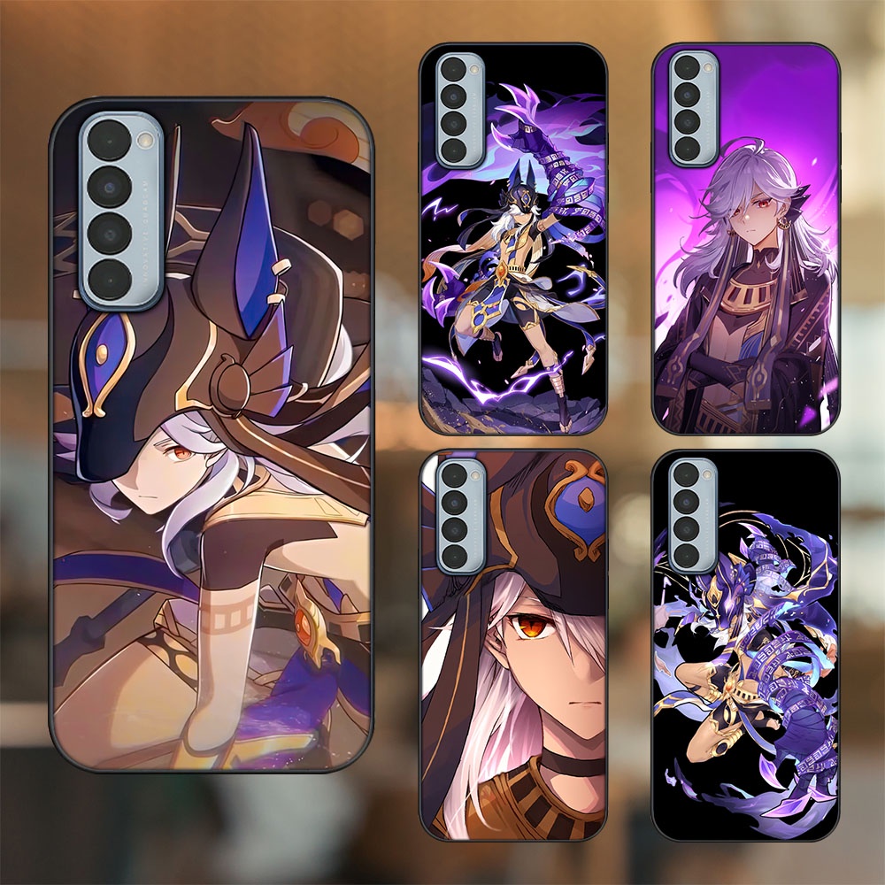 Ốp lưng Oppo Reno 4 Pro viền đen in hình Cyno Genshin Impact