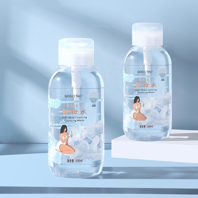 Nước Tẩy Trang GOGOTALES Soft Skin Cleansing Water GT225 Sạch Da Dịu Nhẹ Dưỡng Ẩm Kiềm Dầu 500ml [ GOGO TALES ]