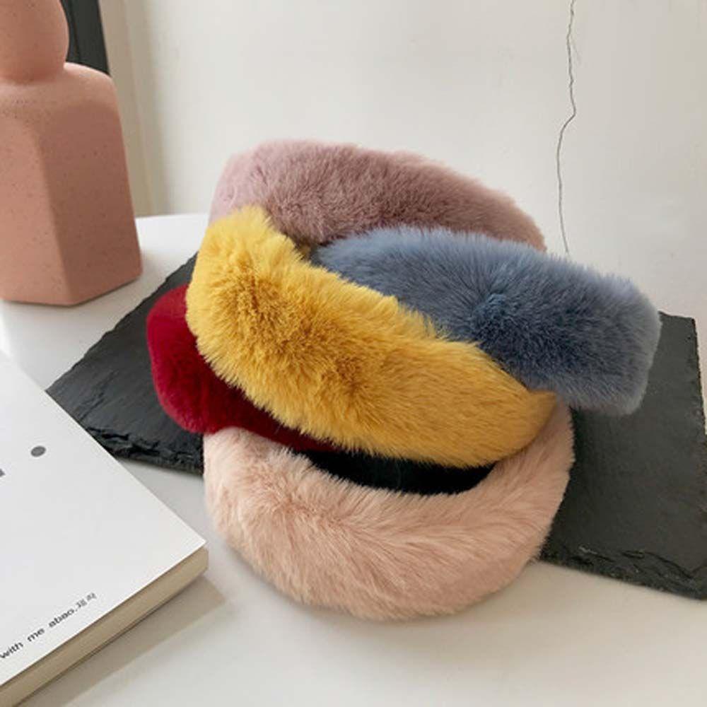 Băng Đô Lông Thỏ Giả Phong Cách Hàn Quốc Ngọt Ngào Cho Nữ