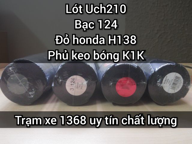 COMBO 4 CHAI SƠN SAMURAI MÀU ĐỎ CANDY HONDA UCH210 - 124 - H138 - K1K