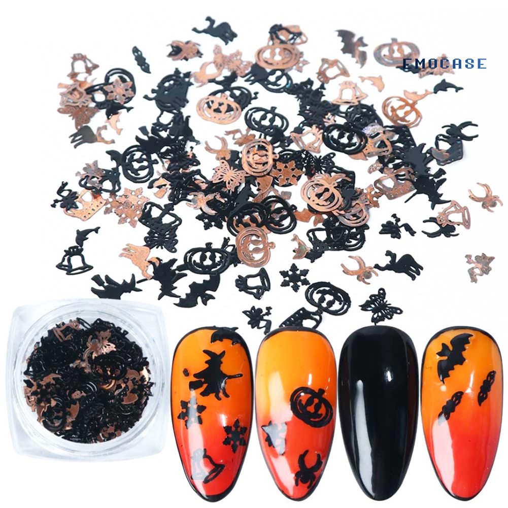 Set 120 Phụ Kiện Trang Trí Móng Tay 3D Chủ Đề Halloween Độc Đáo
