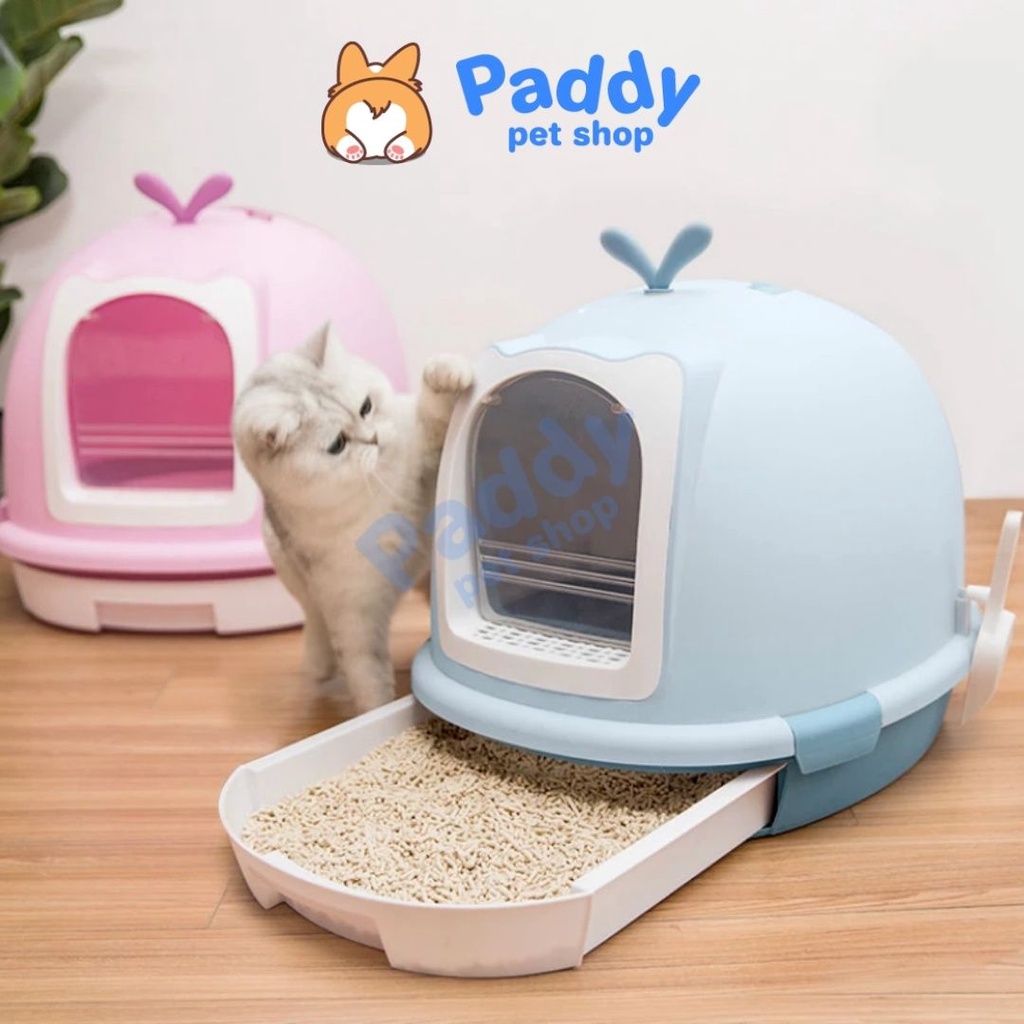 Nhà Vệ Sinh Mèo Cao Cấp - Tặng Xẻng (Chỉ Ship Hỏa Tốc HCM)