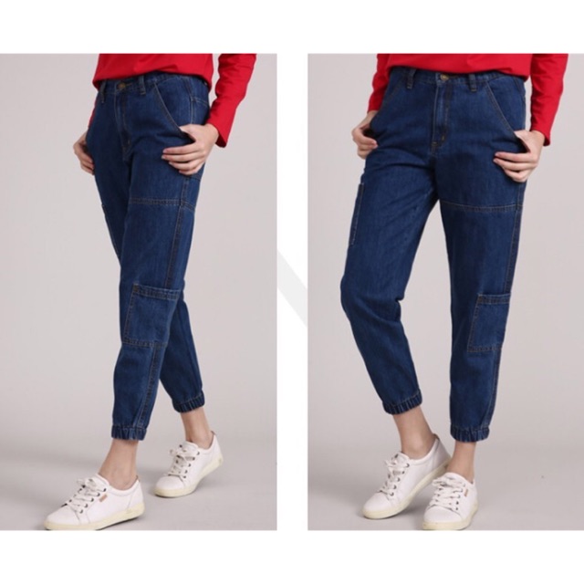 Quần jean lưng phối thun big size ống túm size đại 65-95kg