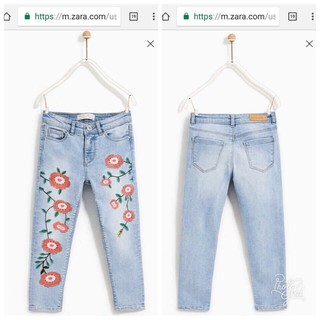Quần jean thêu hoa bé gái ZR hàng made in Bangladesh xuất dư xịn