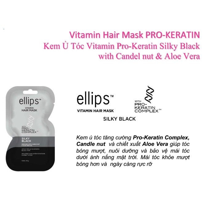 Kem Ủ Tóc Ellips Vitamin Hair Mask nuôi dưỡng tóc phục hồi,chắc khỏe, bồng bềnh óng mượt