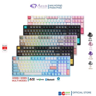 Bàn phím cơ không dây AKKO 3098 Multi-modes ( Hotswap| Led RGB|Bluetooth 5.0|Wireless 2.4Ghz| Foam tiêu âm| Pre-lube)