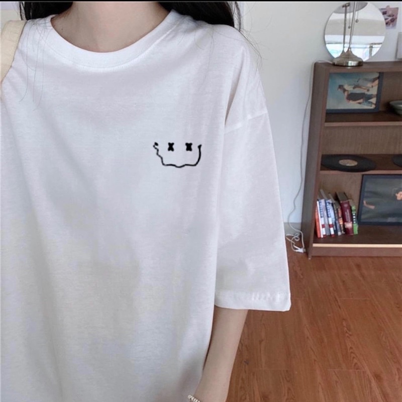 [Mã FAMARAL1 giảm 10K đơn 50K] [ PINK ] Áo thun phông tay lỡ form rộng CRAZY Unisex