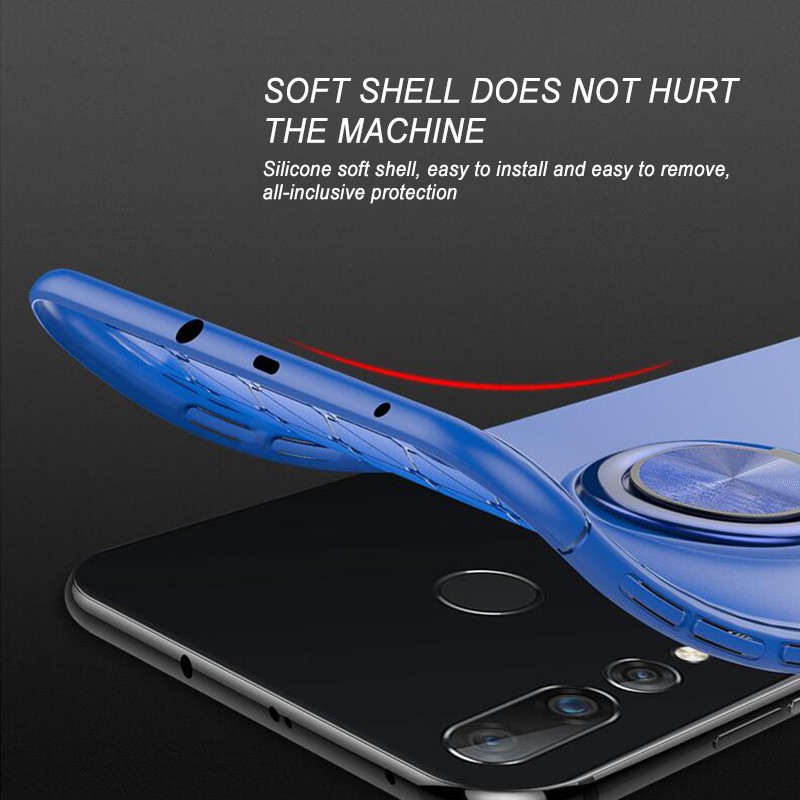 Ốp lưng TPU chống sốc có vòng đỡ hút nam châm trên xe hơi cho Huawei Y9 Prime 2019 | BigBuy360 - bigbuy360.vn