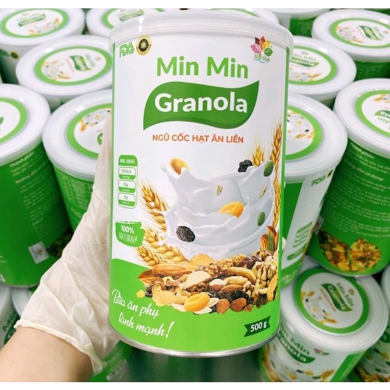 Ngũ Cốc Granola Ăn Kiêng Siêu Hạt Min Min 500gr