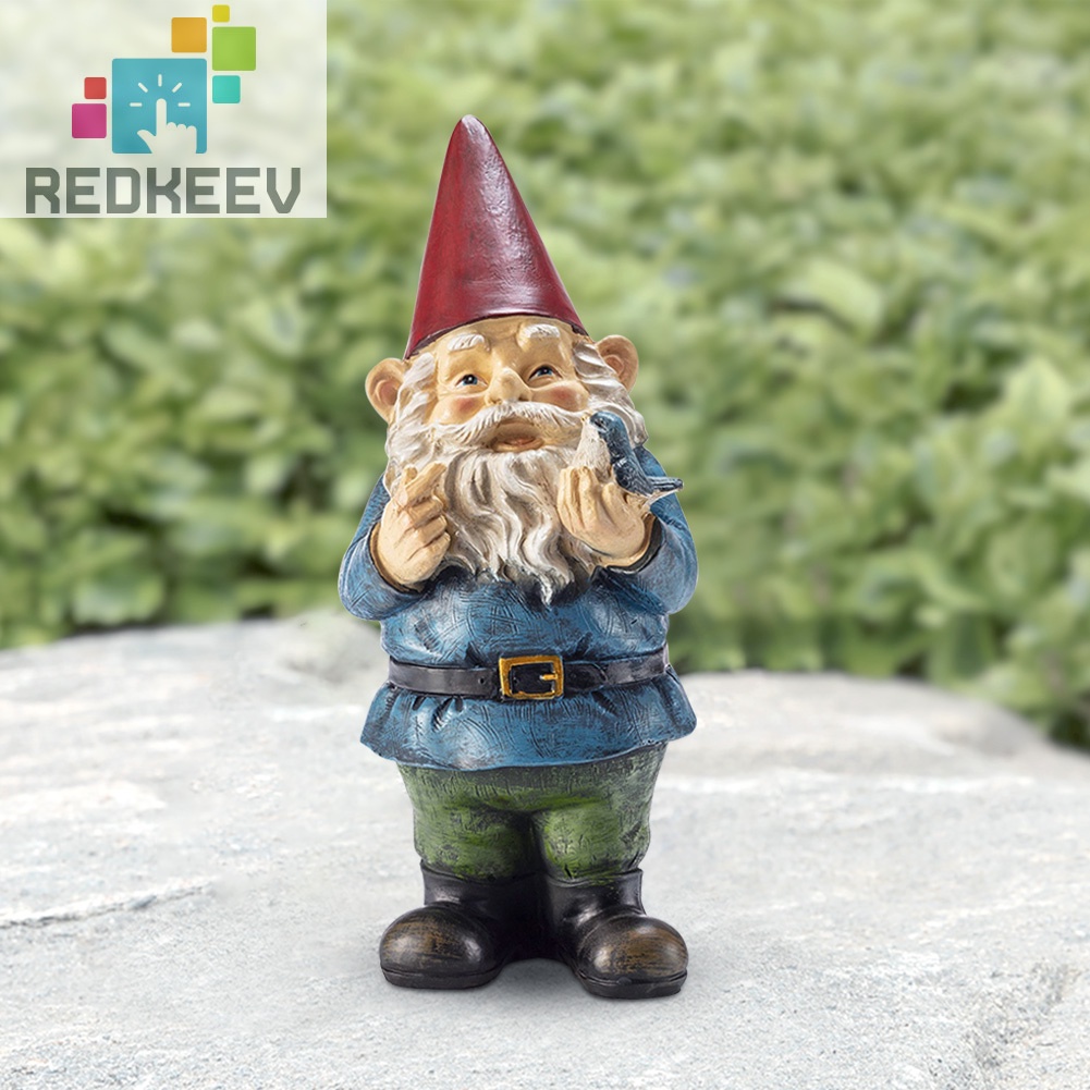 Tượng điêu khắc trang trí sân vườn hình chú lùn đỏ