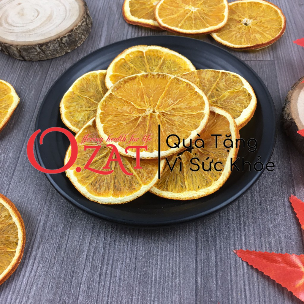 Cam vàng chanh khô hàng VIP lát đẹp 100G OZAT FOOD dùng decor trang trí noel trang trí cây thông trang trí bánh kem