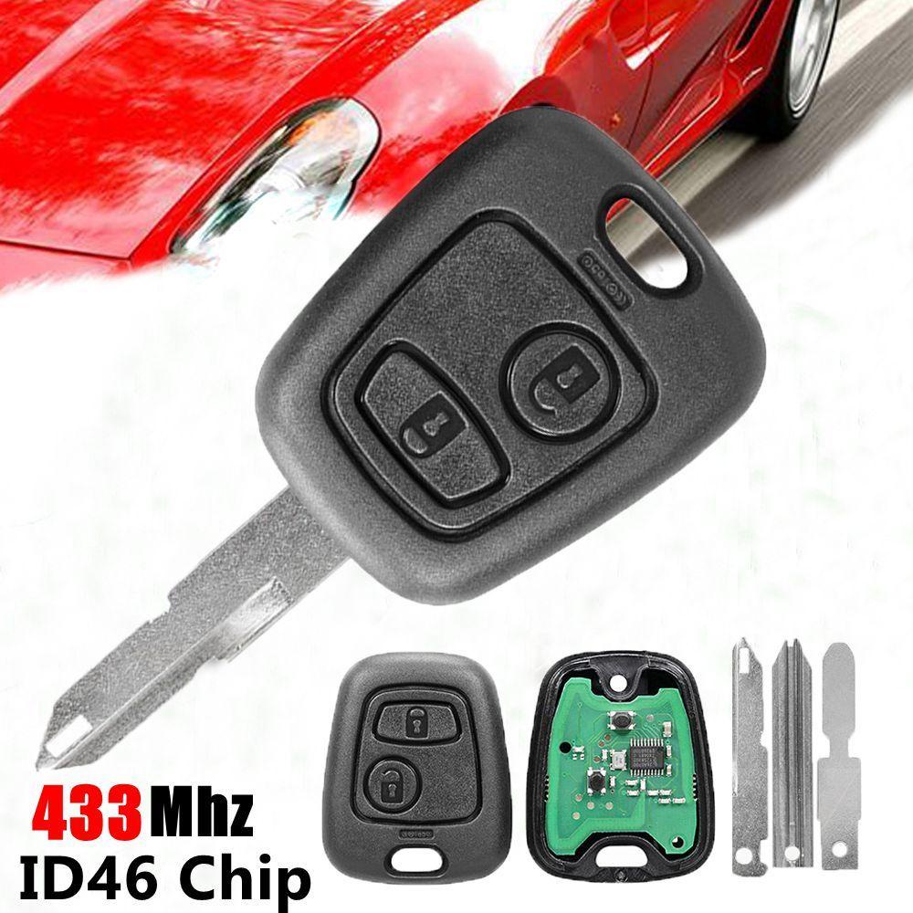 Chìa Khóa Điều Khiển Từ Xa 2 Nút ID46 Bền Bỉ Cho Peugeot
