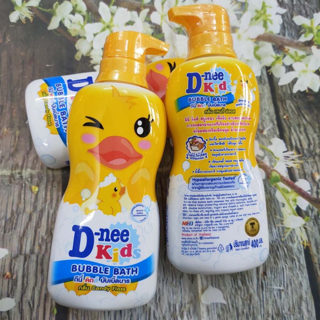 100%Sữa tắm gội Dnee Kid MÀU VÀNG cho bé 400ml Thái Lan