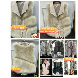 (Hot) sẵn be xả kho áo gile lông quảng châu/ áo gile long pha da xịn