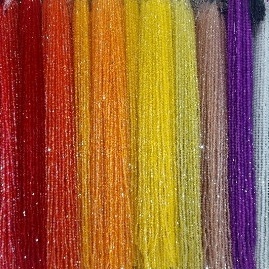 1 Dây Pha Lê đá hình chóp Nón (thoi) 4mm làm vòng tay, DIY