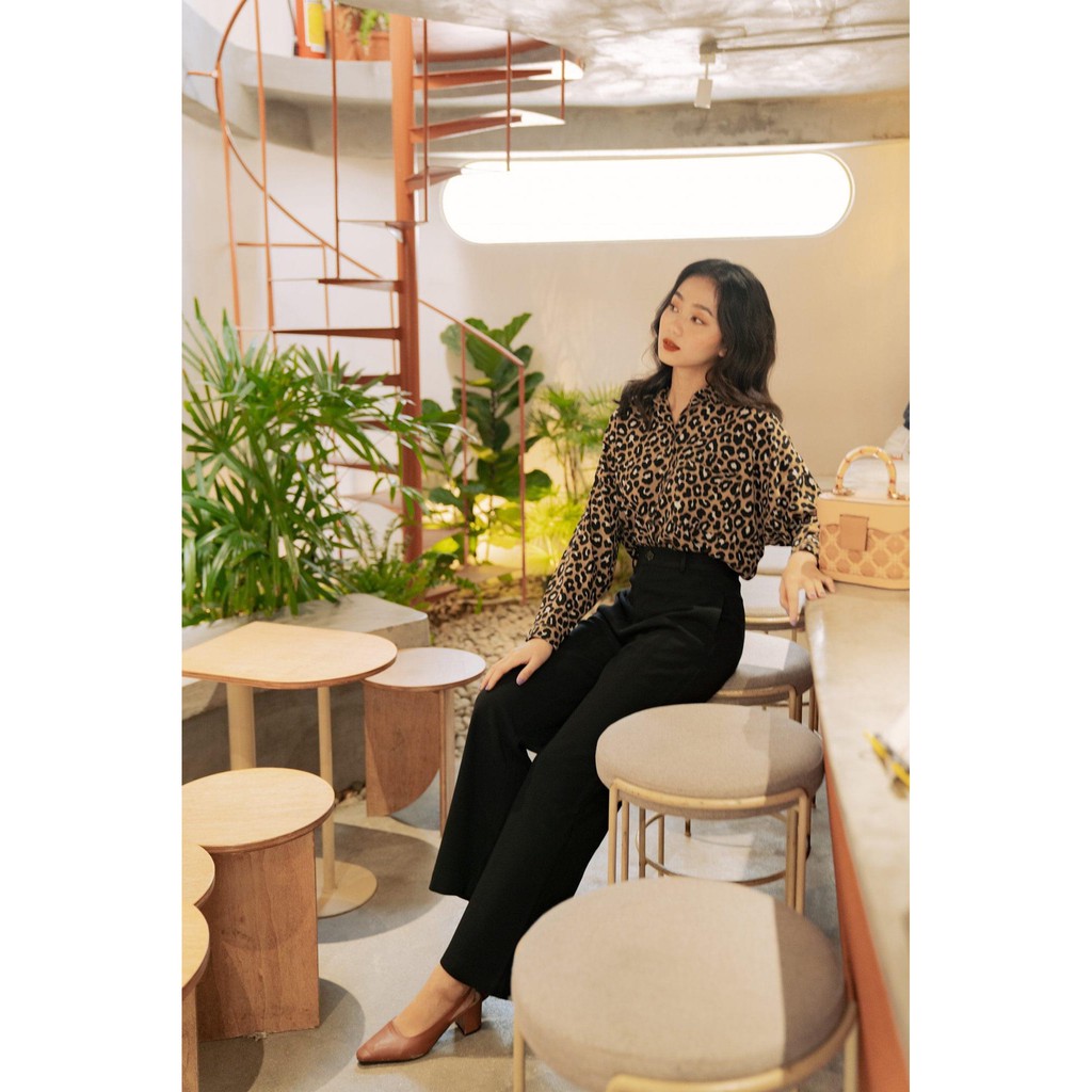 Ceci Cela - Áo Sơ Mi Leopard Họa Tiết Beo