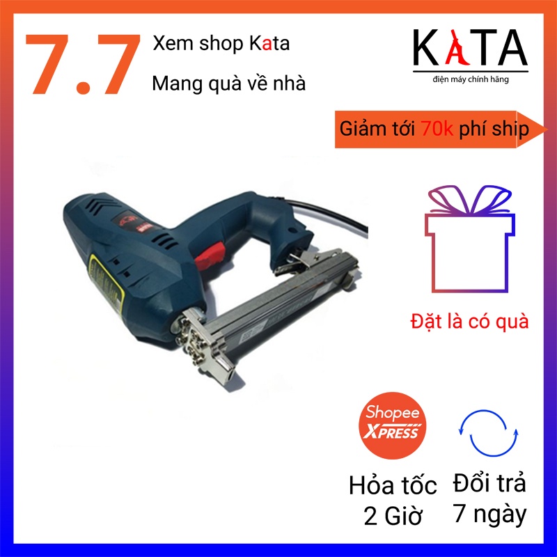 Súng bắn đinh chữ U 1013J dùng điện 220V sử dụng trong xưởng mộc làm bàn ghế, tủ, kệ SBD12