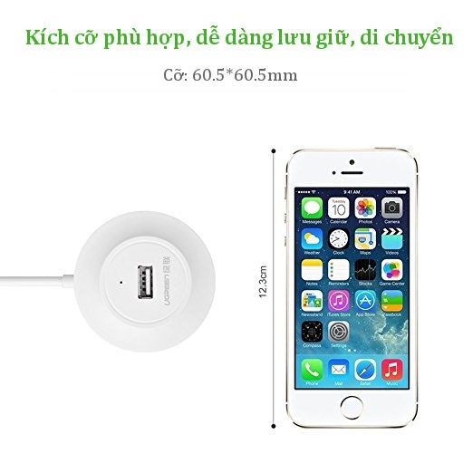 HUB Bộ Chia USB 2.0 4 Cổng Tích Hợp OTG chính hãng Ugreen 20278 - Bảo hành chính hãng 18 tháng