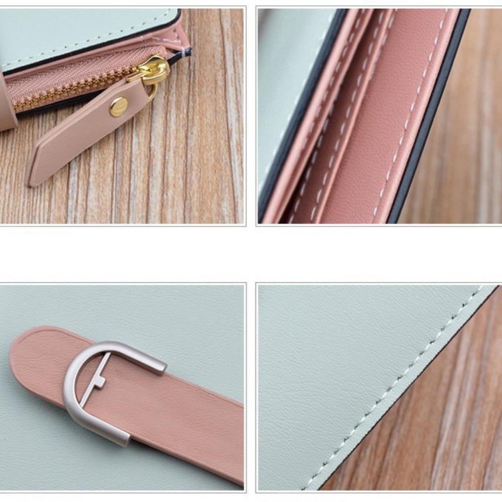 Ví nữ mini cầm tây da mềm dây kéo ngắn có nút khóa V00678 TX798 | BigBuy360 - bigbuy360.vn