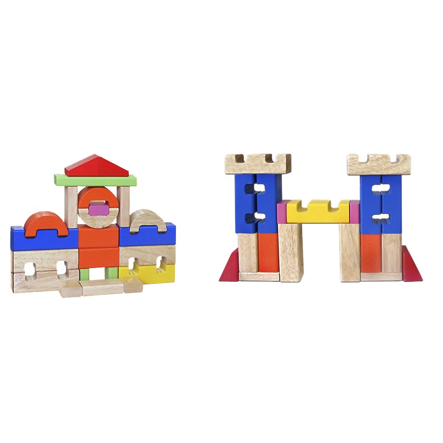 Đồ chơi gỗ Winwintoys - Bộ xếp lâu đài 66152