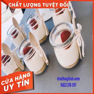 [GIÁ TỐT NHẤT ] COMBO 12 Hũ Thủy Tinh Làm Sữa Chua, Yaua 100ml CÓ NẮP NHỰA