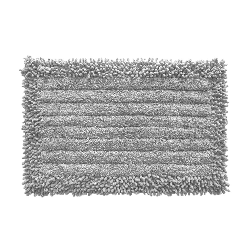 HomeBase HLS Thảm lót sàn lau chân phòng tắm cotton mềm mại và thẩm nước SI-6278 W40xH1,2xD60cm màu xám