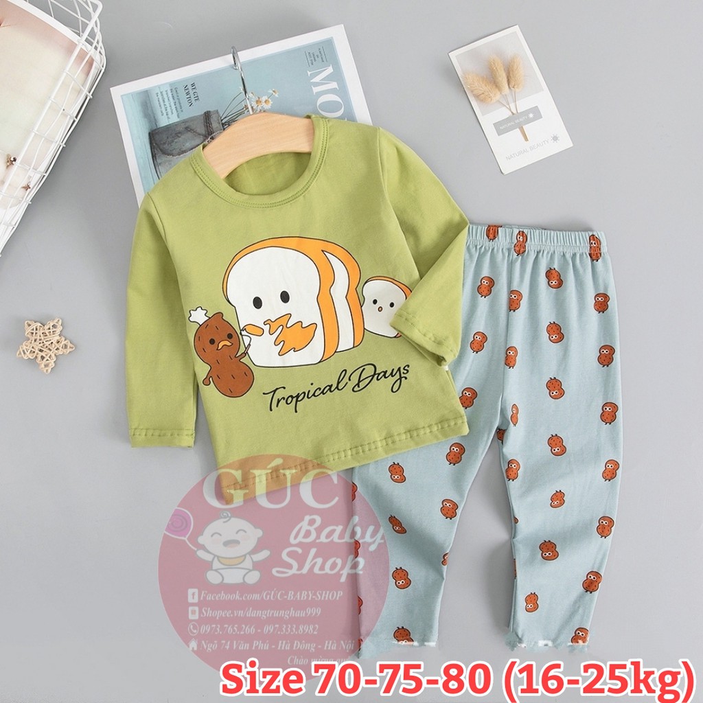 💥MỚI💥[120-140]Bộ cotton xuất Hàn loại 1 mẫu mới nhất 2021 thun dài tay Quảng Châu