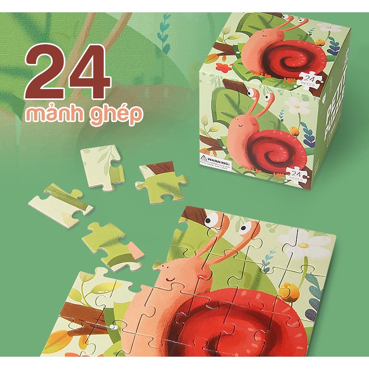 Tranh ghép hình cho bé với 24 mảnh ghép và 20 chủ đề khác nhau DCGD11 KIDS GARDEN