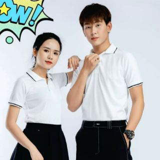 Áo thun cá sâu mè phối cổ sọc