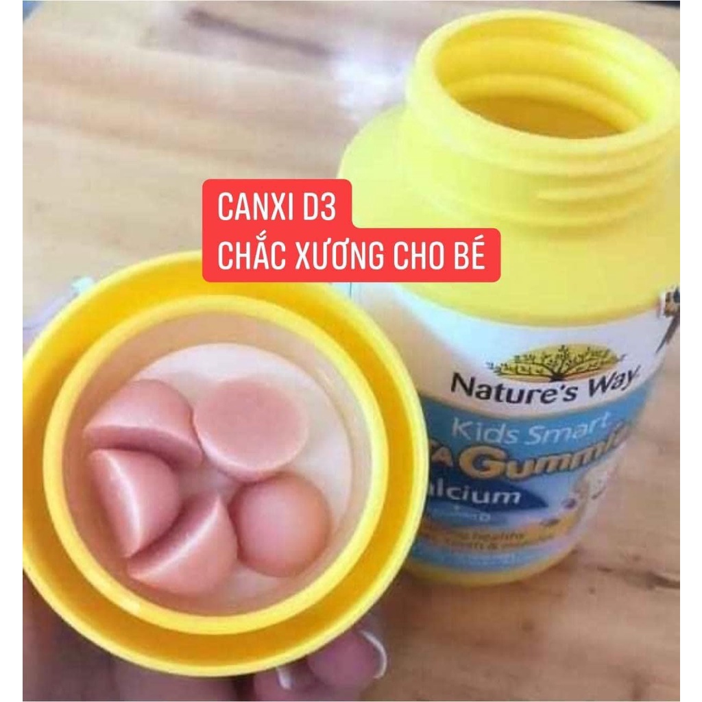 Kẹo Gum các loại caxi, rau củ,Vitamin Kid Smart Vita Gummies Calcium + Vitamin D